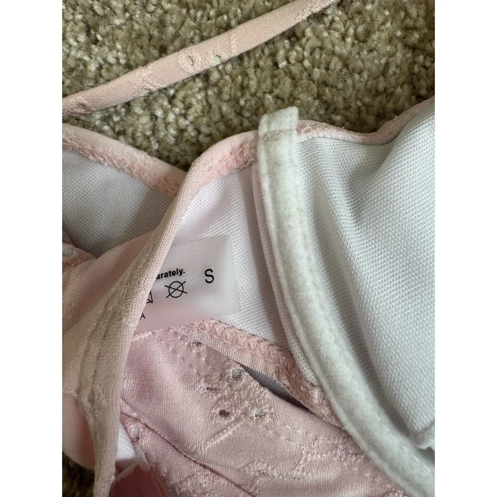 Boutine LA–inspired Pink Floral Bikini Set – Size Small